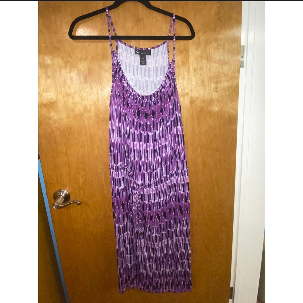 Spaghetti strap purple cowl neck dress 18/20